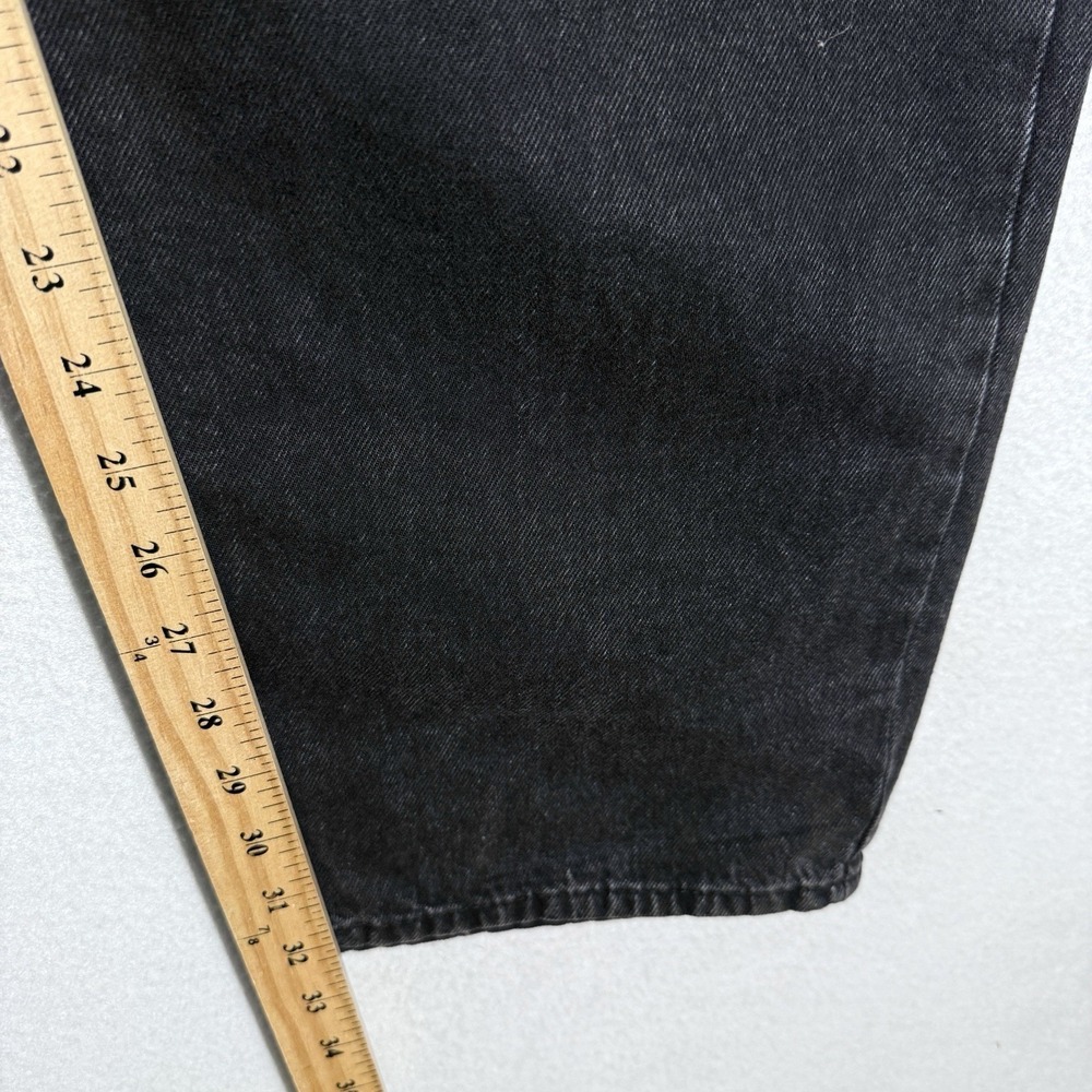 Levis Jeans Womens 31 Baggy Dad Wide Leg BIG E Premium Denim Relaxed Fit Black - Picture 14 of 15